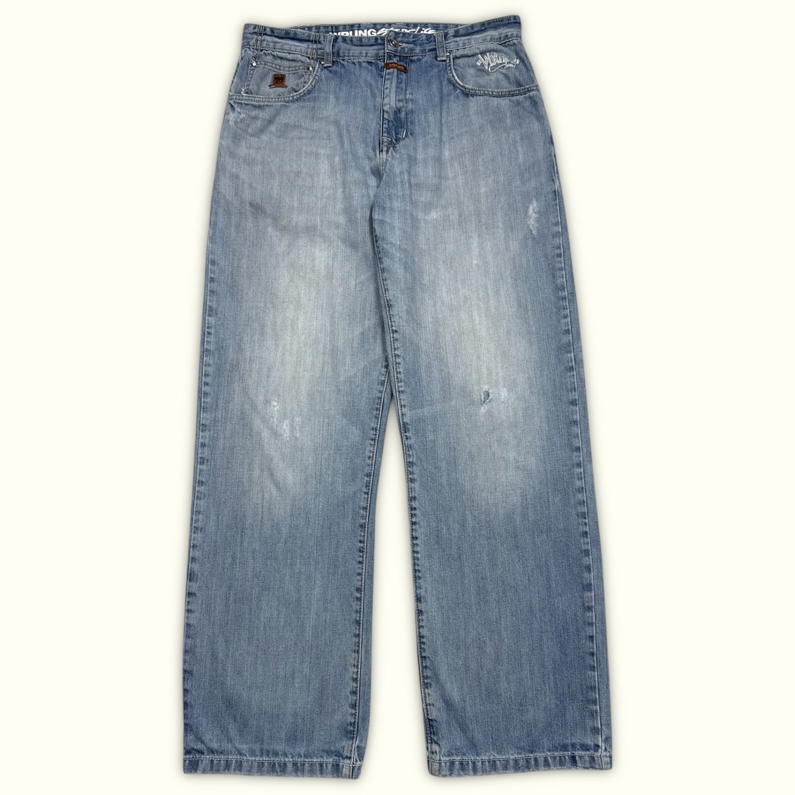 Wrung Jean Baggy Homme 2000s Streetwear – W32
