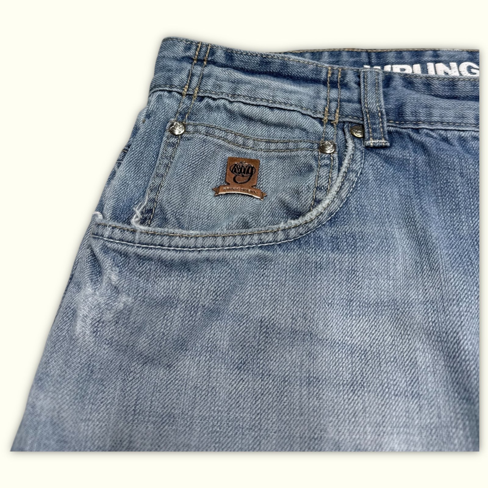 Wrung Jean Baggy Homme 2000s Streetwear – W32