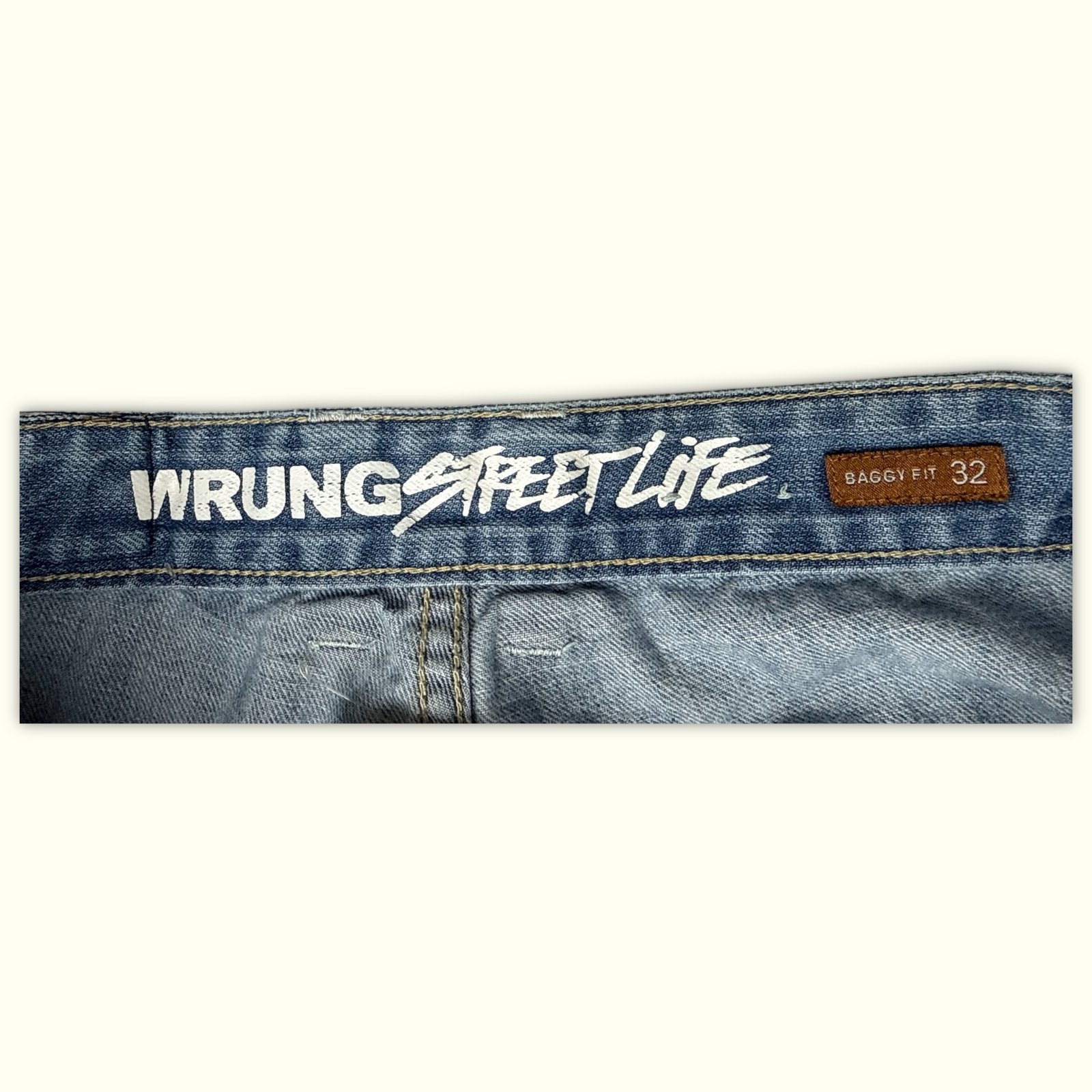 Wrung Jean Baggy Homme 2000s Streetwear – W32