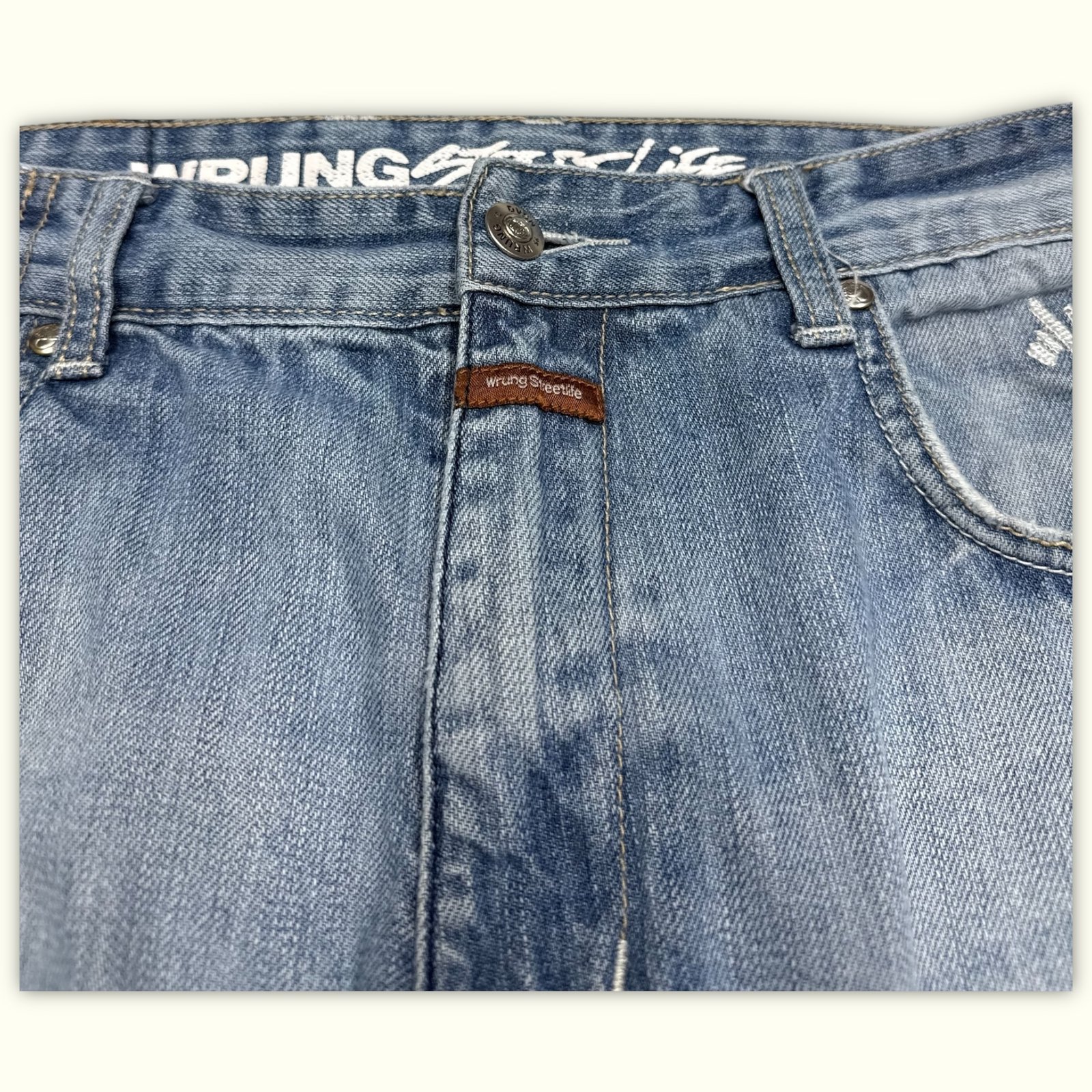 Wrung Jean Baggy Homme 2000s Streetwear – W32