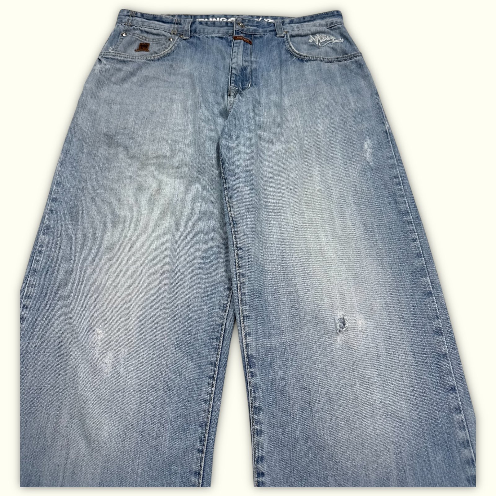 Wrung Jean Baggy Homme 2000s Streetwear – W32