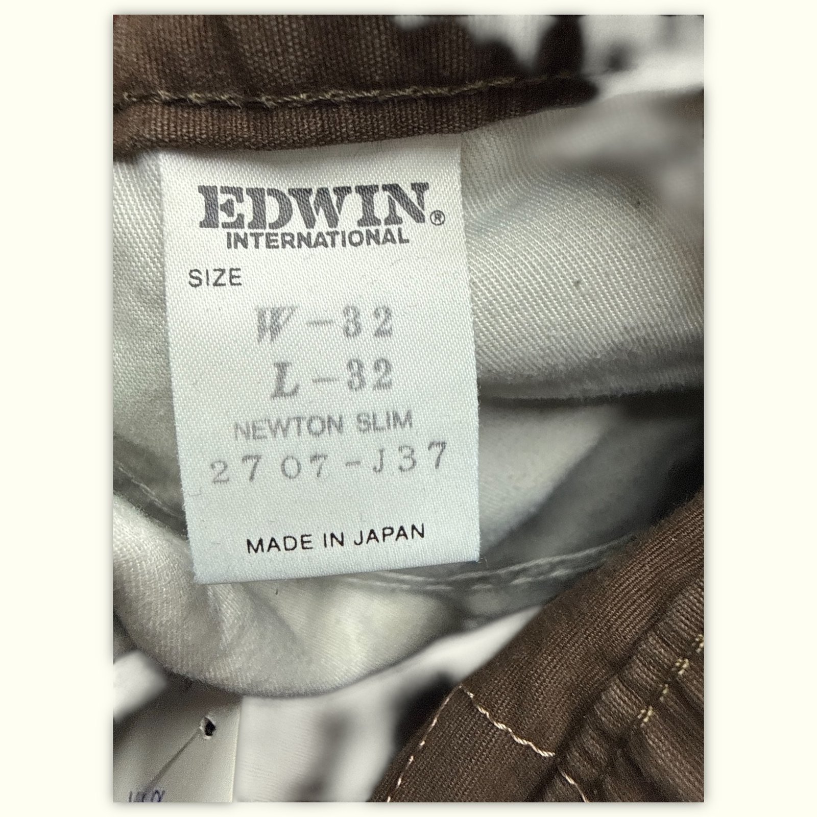 Edwin Spodnie Slim Mężczyźni 1990s Japoński streetwear – W32