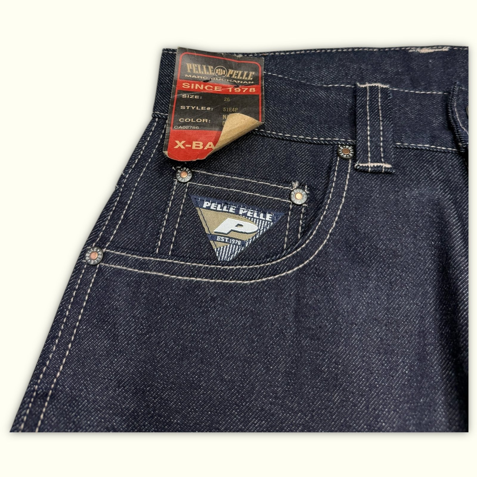 Pelle Pelle Jean Baggy Homme 1990s Streetwear – W26