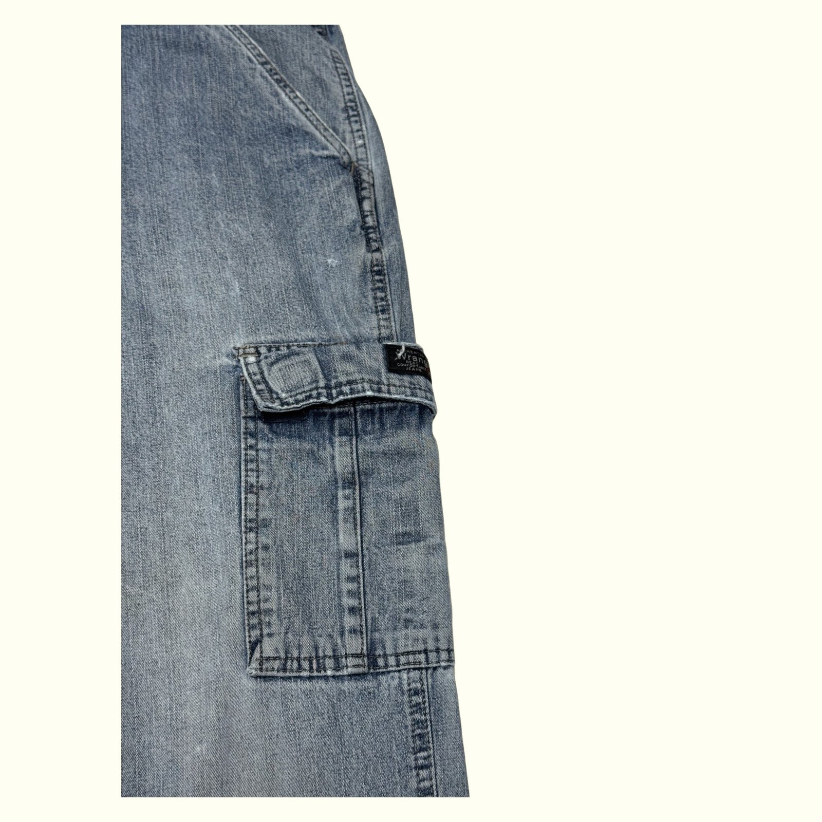Wrangler Pantalon cargo Baggy Homme 1990s Y2K – W36