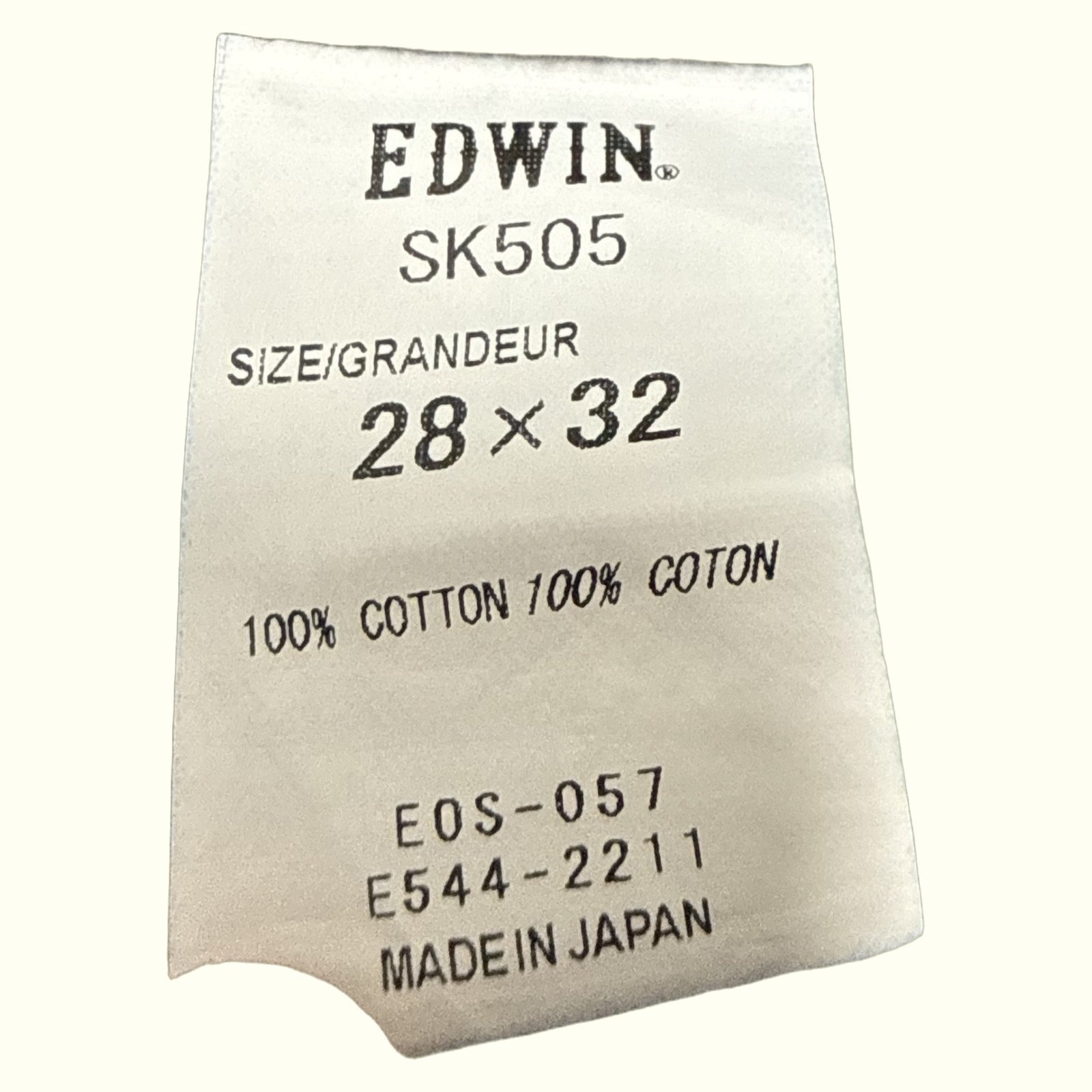 Edwin Jean Regular Homme 2000s Streetwear japonais – W28