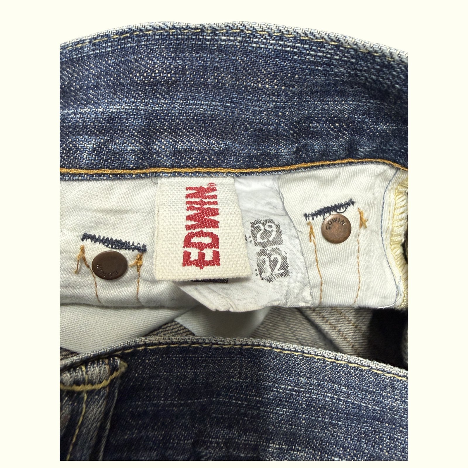 Edwin Jean Regular Homme 2000s Streetwear japonais – W29