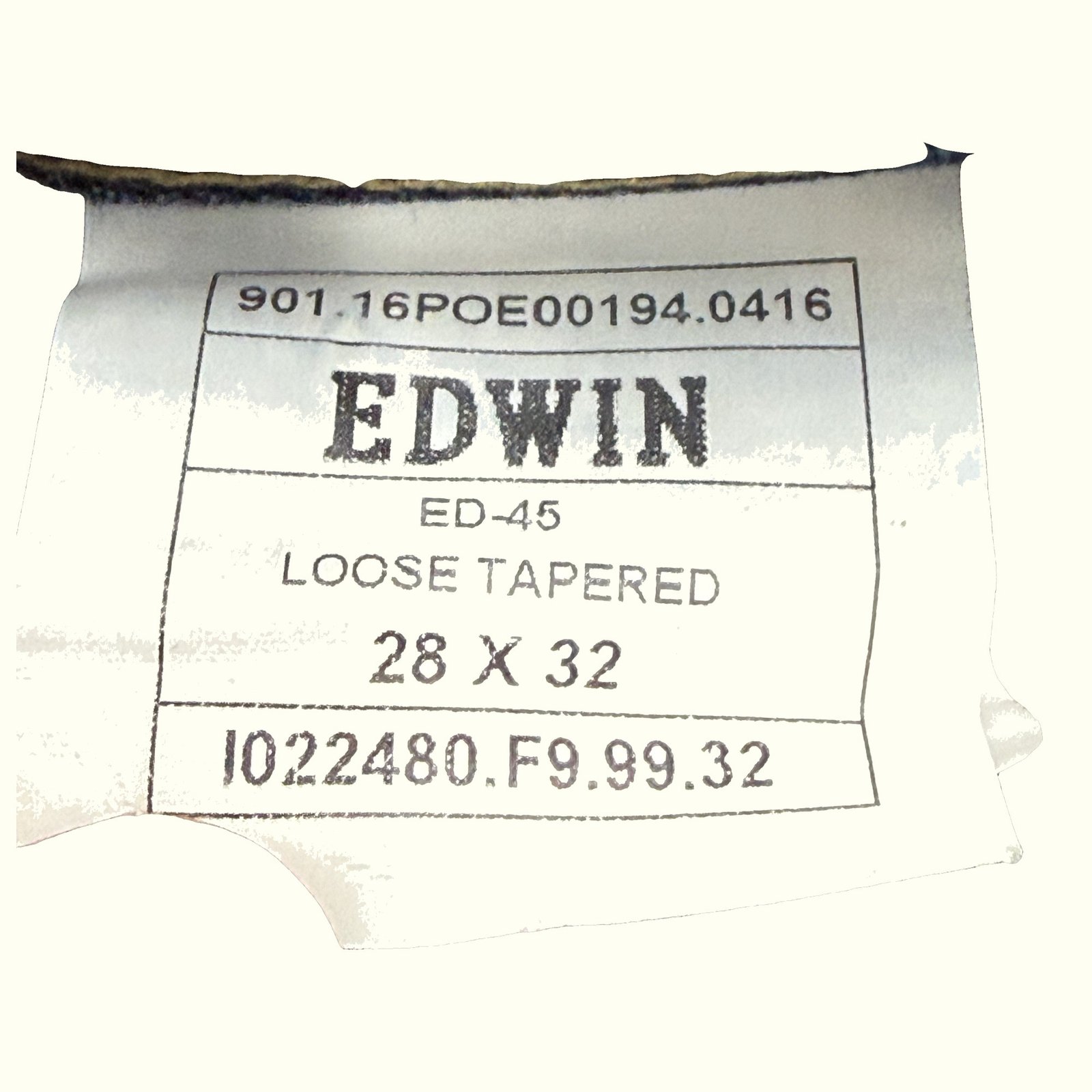 Edwin Jean Large Homme Streetwear japonais – W28