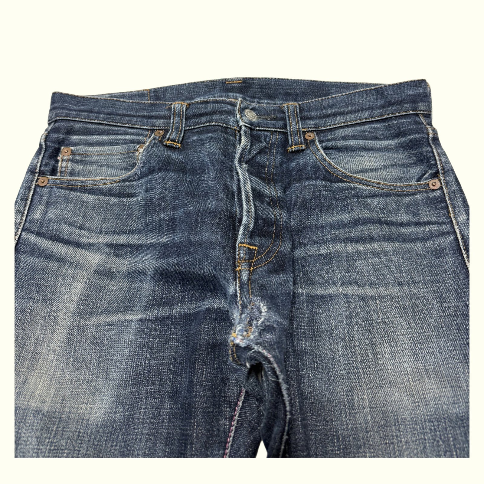 Momotaro Jeans Jean Regular Homme Streetwear japonais – W29