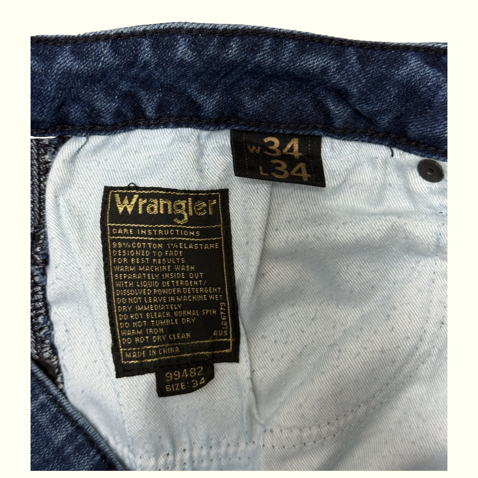 Wrangler Jean Slim Homme Western – W34