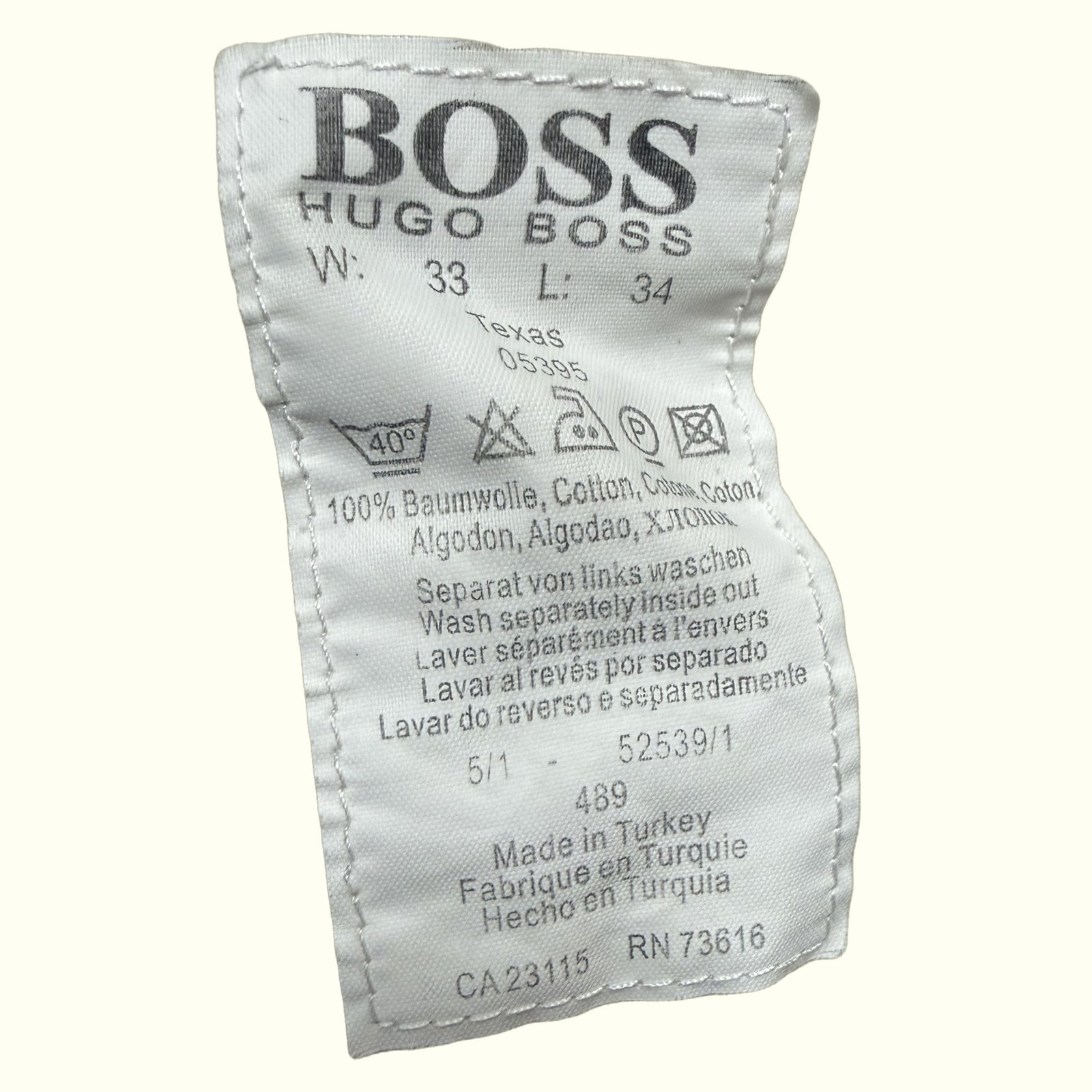 Hugo Boss Broek Regular Heren 2000s Minimalistisch – W33