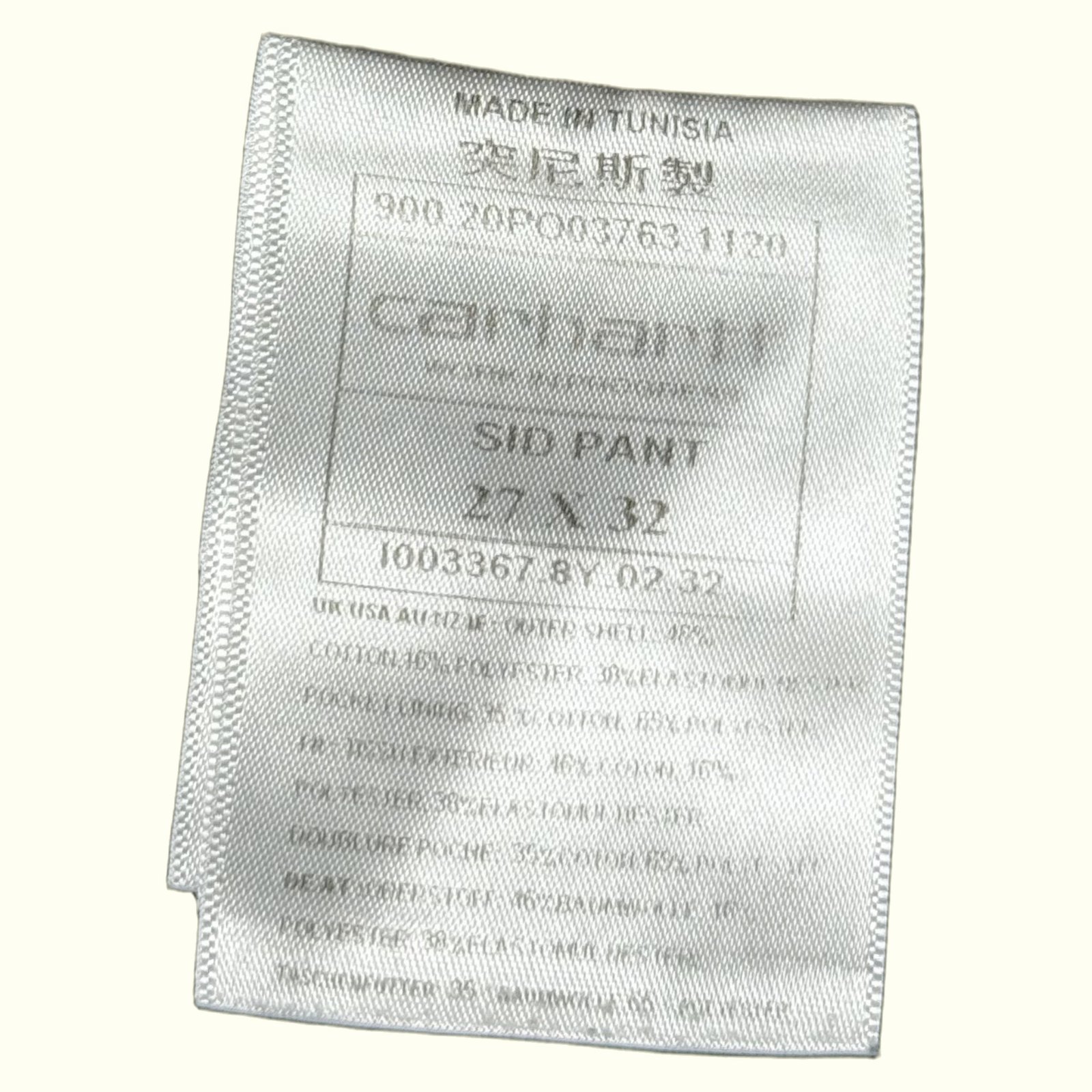Carhartt calças chino Slim Homem Roupa de trabalho – W27