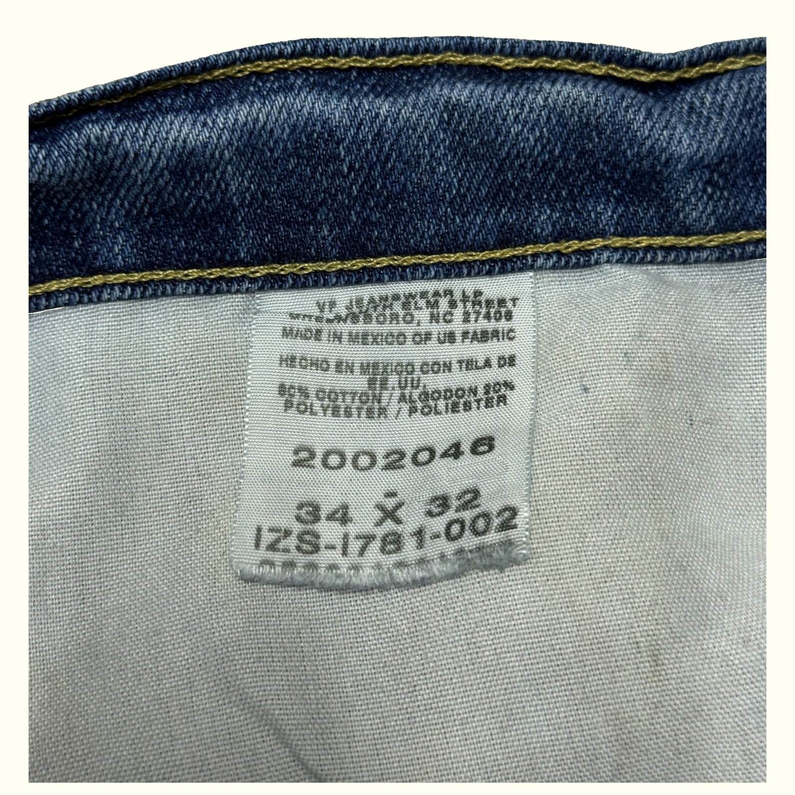 Lee Jean Regular Homme 2000s Workwear – W34