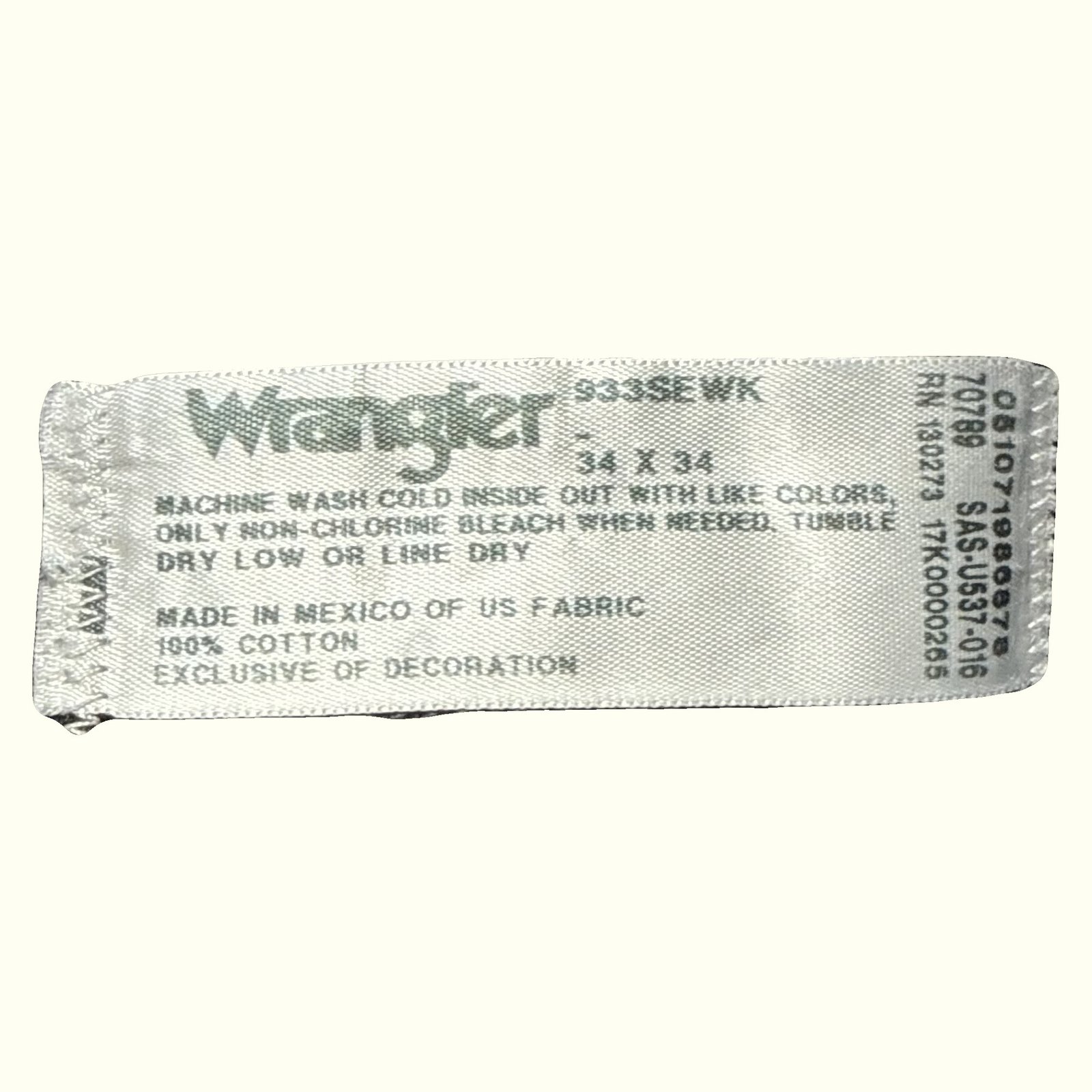 Wrangler Jean Regular Homme 2000s Western – W34