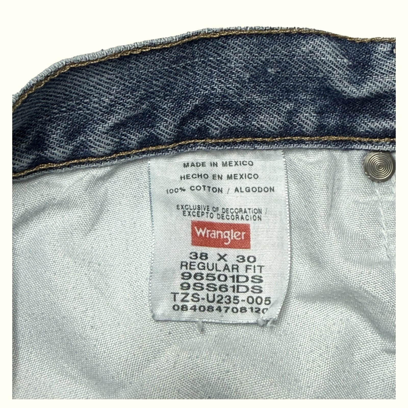 Wrangler Jean Regular Homme 2000s Workwear – W38