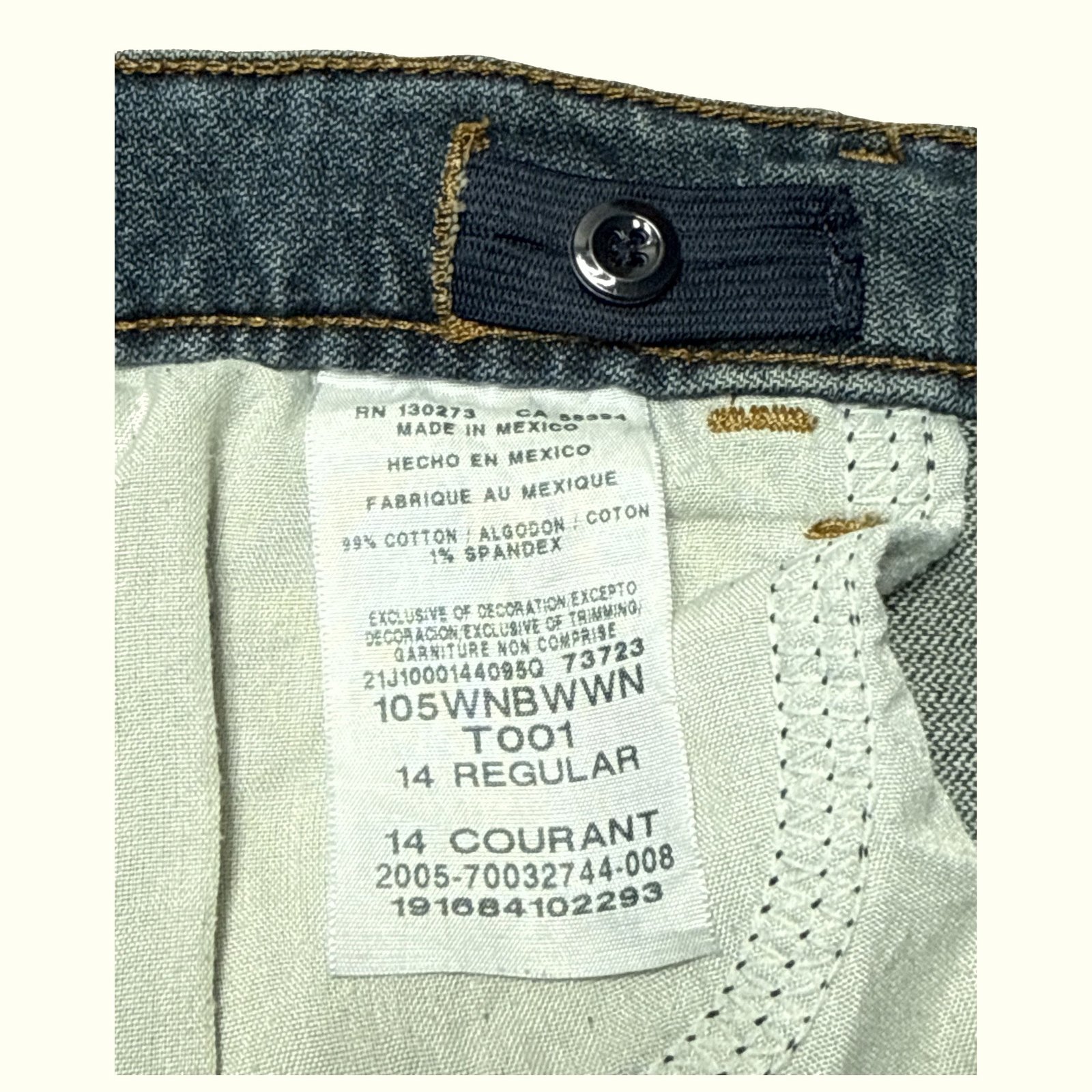 Wrangler Jean Regular Garçon 2010s Normcore – W28