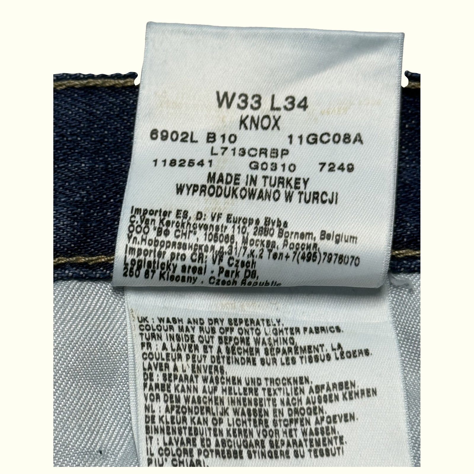 Lee Jean Regular Homme 2010s Classique – W33