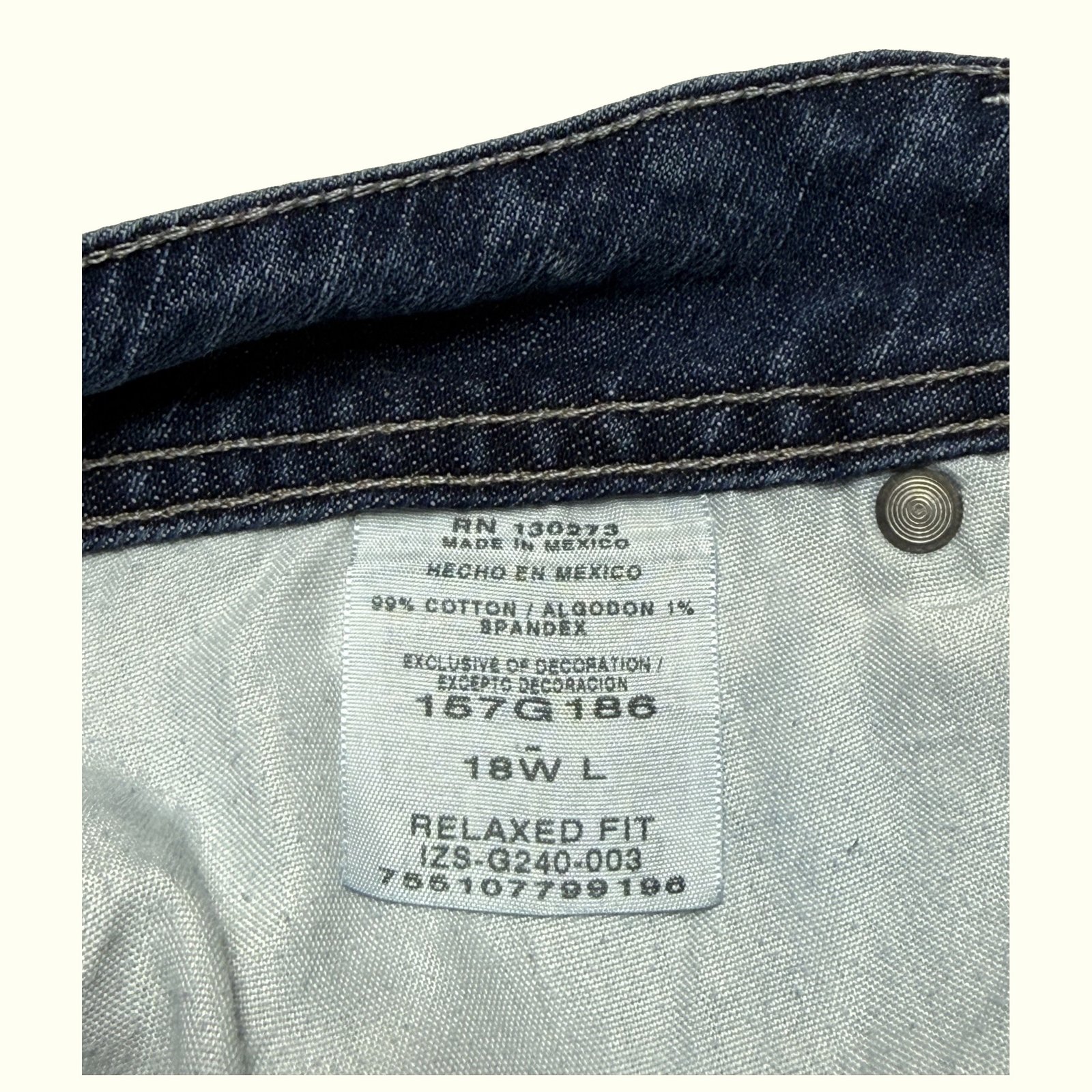 Riders By Lee Jean Relaxed Femme 2000s Normcore – W38