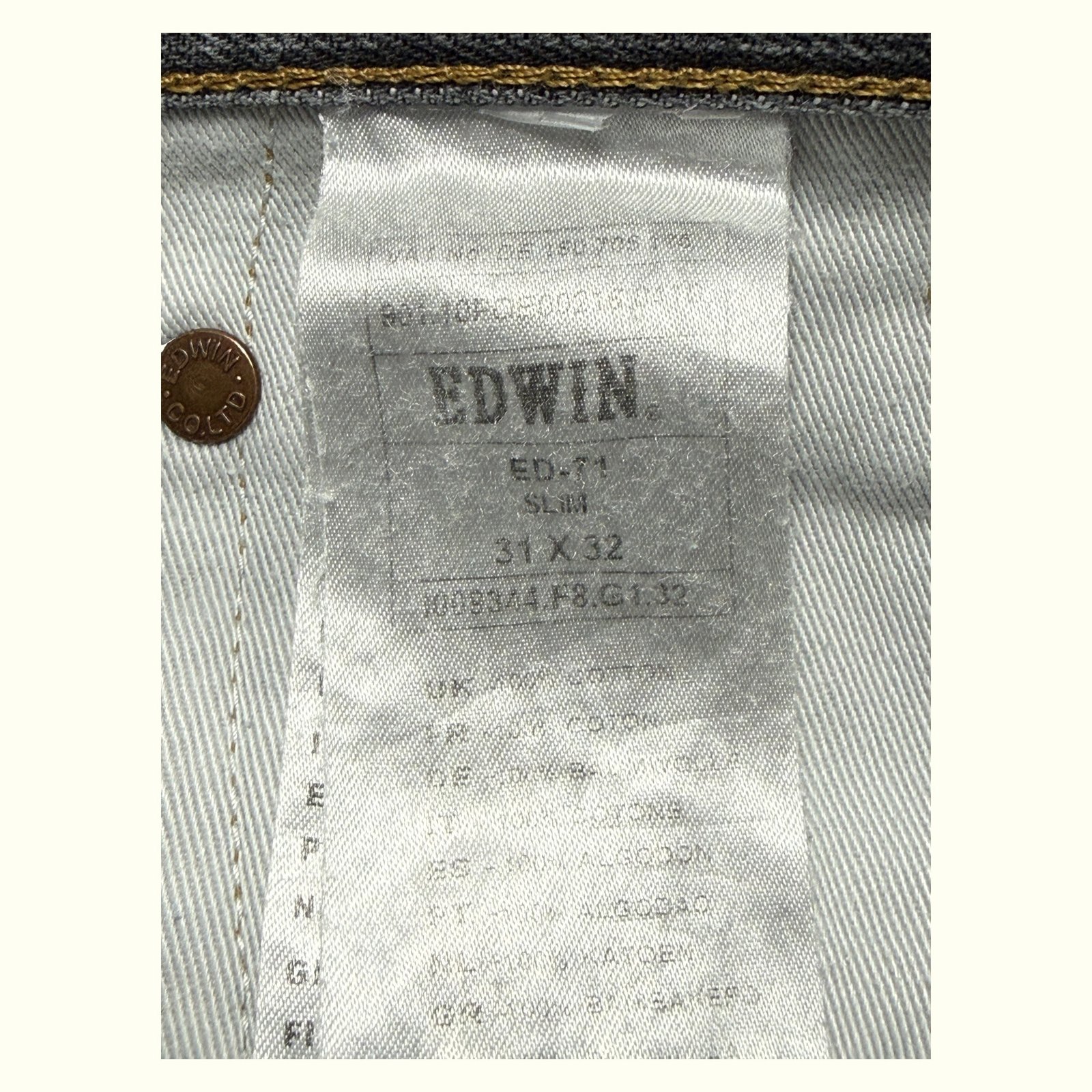 Edwin Jean Slim Homme 2010s Streetwear japonais – W31