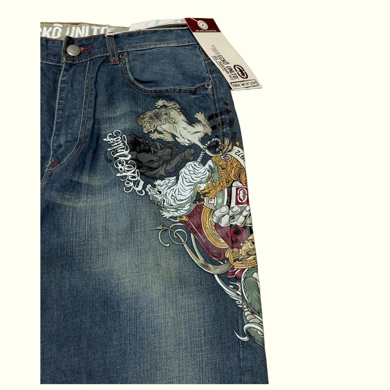 Ecko Unltd. Jean Baggy Homme 2000s Y2K – W31