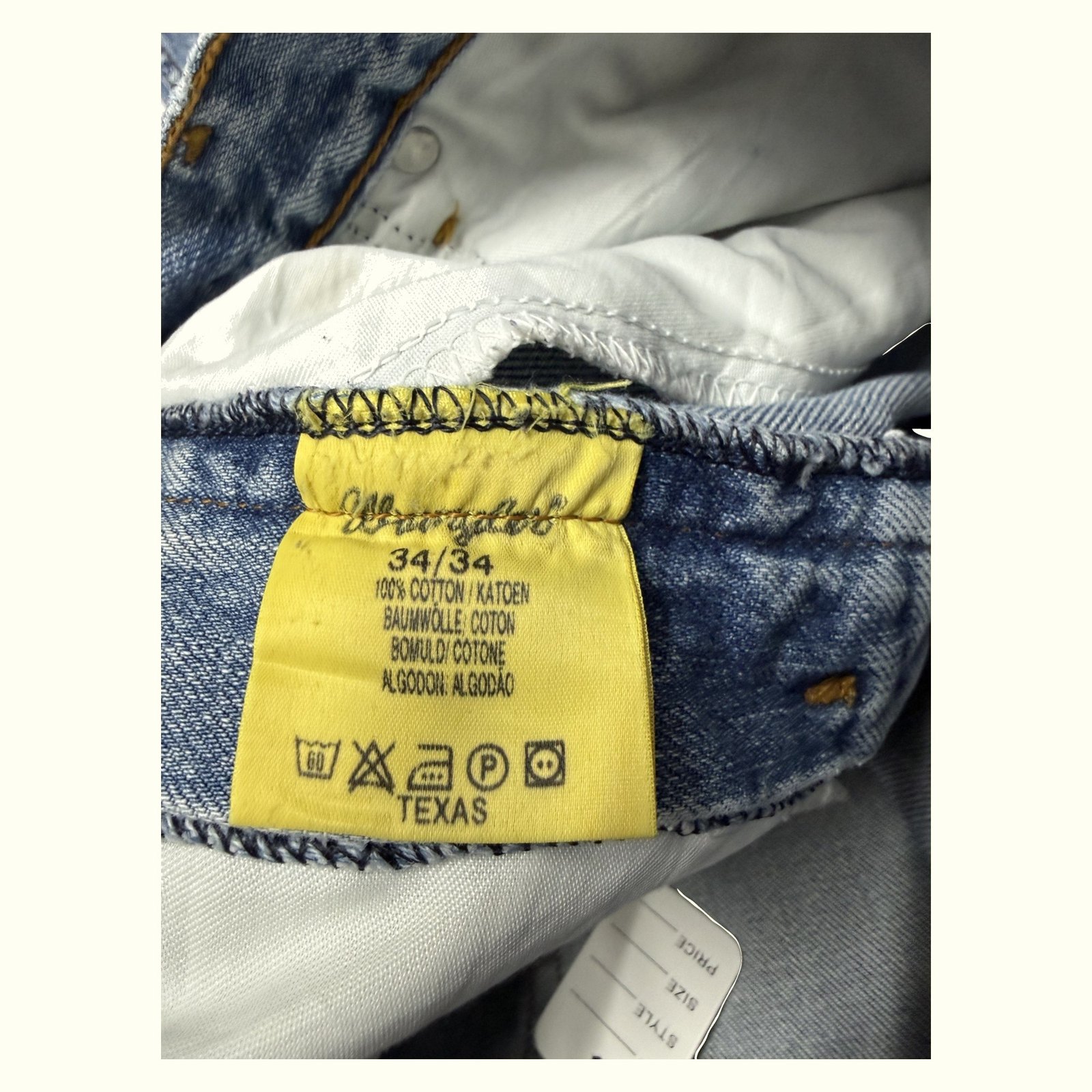 Wrangler Jeans Regular Uomo 1990s Western – W34
