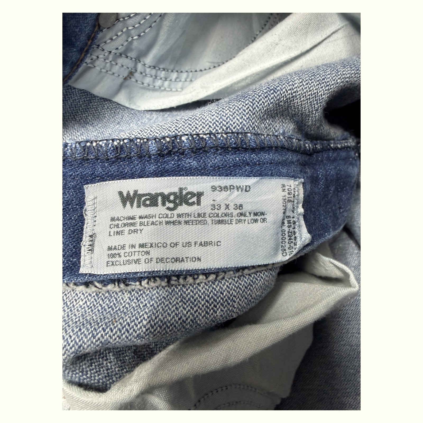 Wrangler Jean Slim Homme 1990s Western – W33