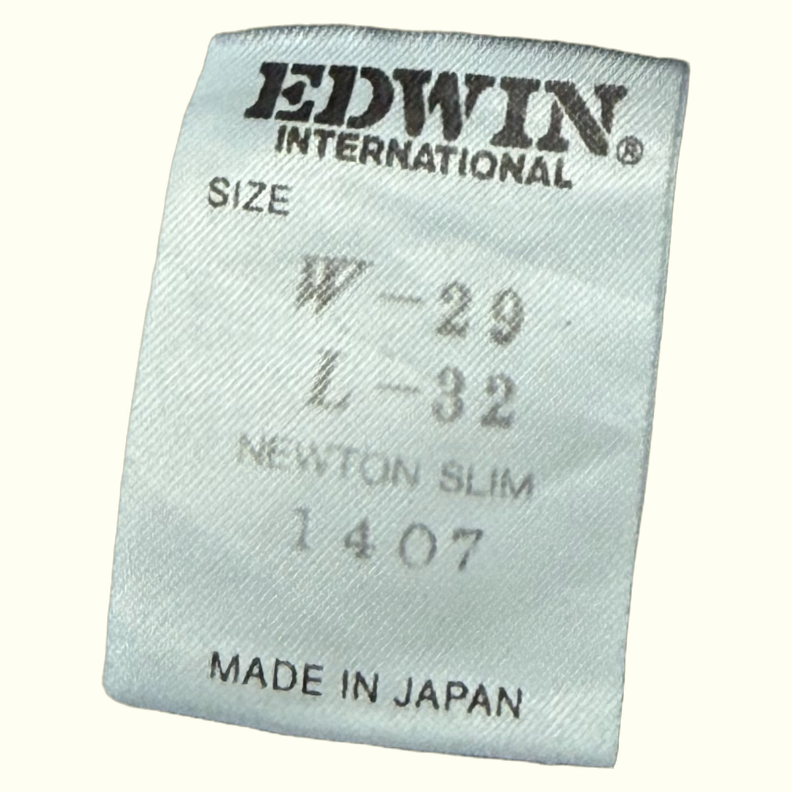Edwin Jean Slim Femme 1990s Vintage – W29