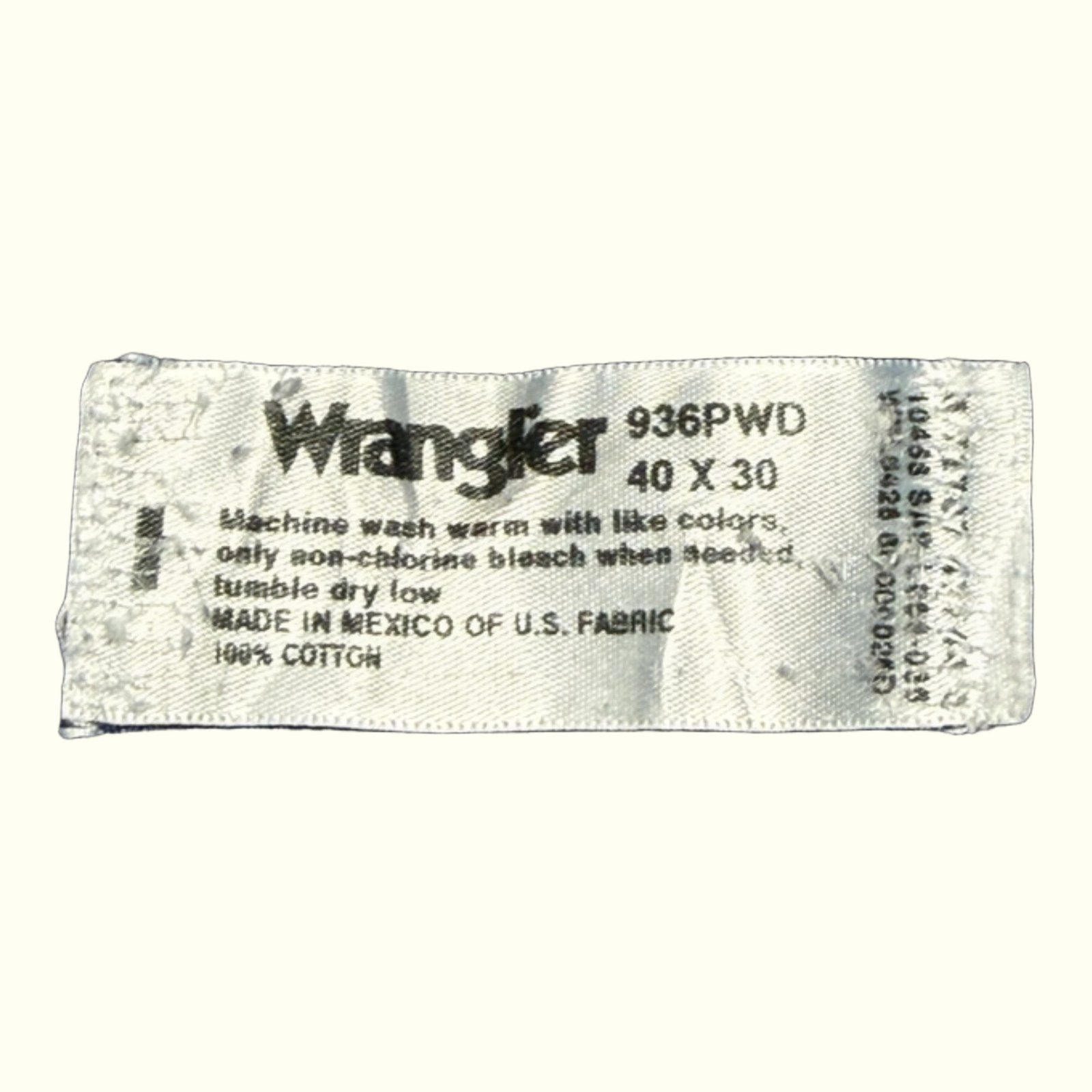 Wrangler Jean Slim Homme 2000s Western – W40