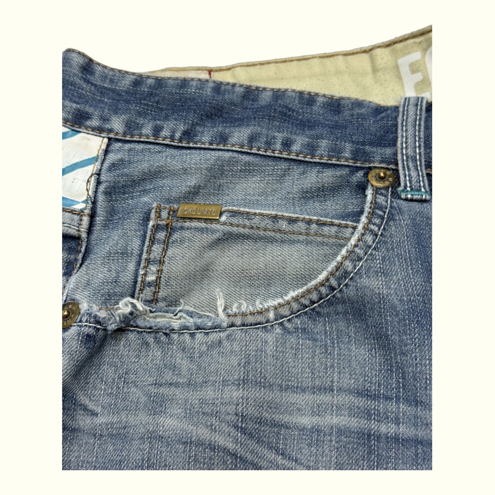 Ecko Unltd Jean Baggy Homme 2000s Y2K – W38