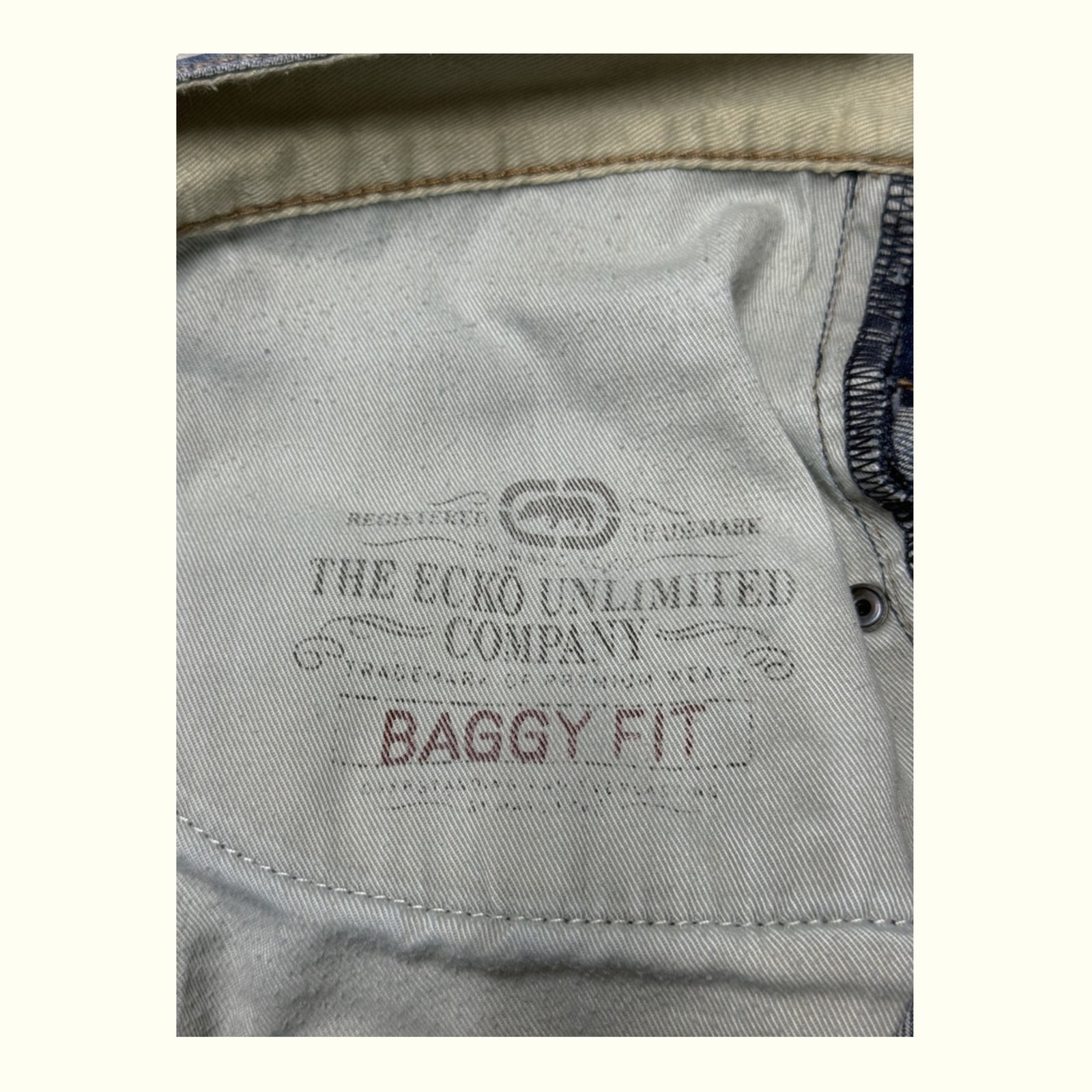 Ecko Unltd Jean Baggy Homme 2000s Y2K – W38