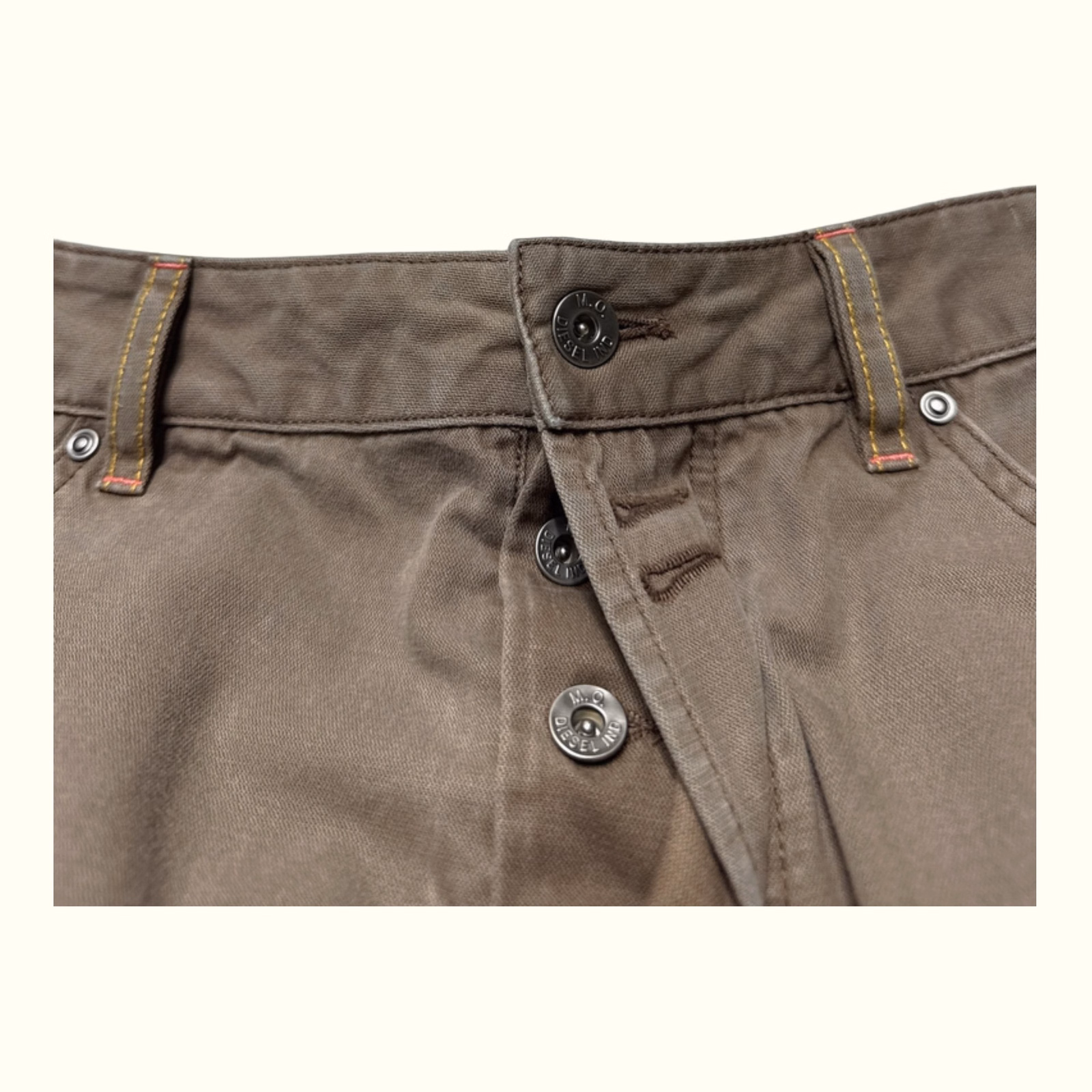 Diesel Pantalon Regular Homme 2000s Y2K – W30