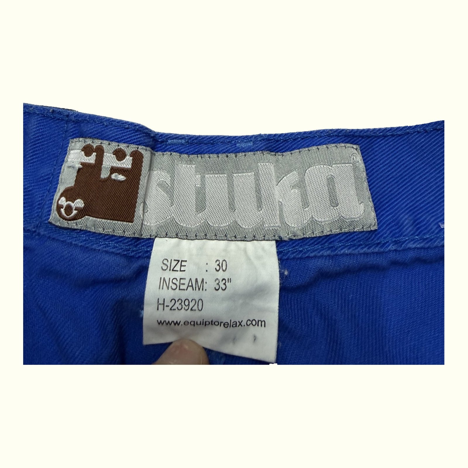 Stuka Pantalon Baggy Homme 2000s Y2K – W30