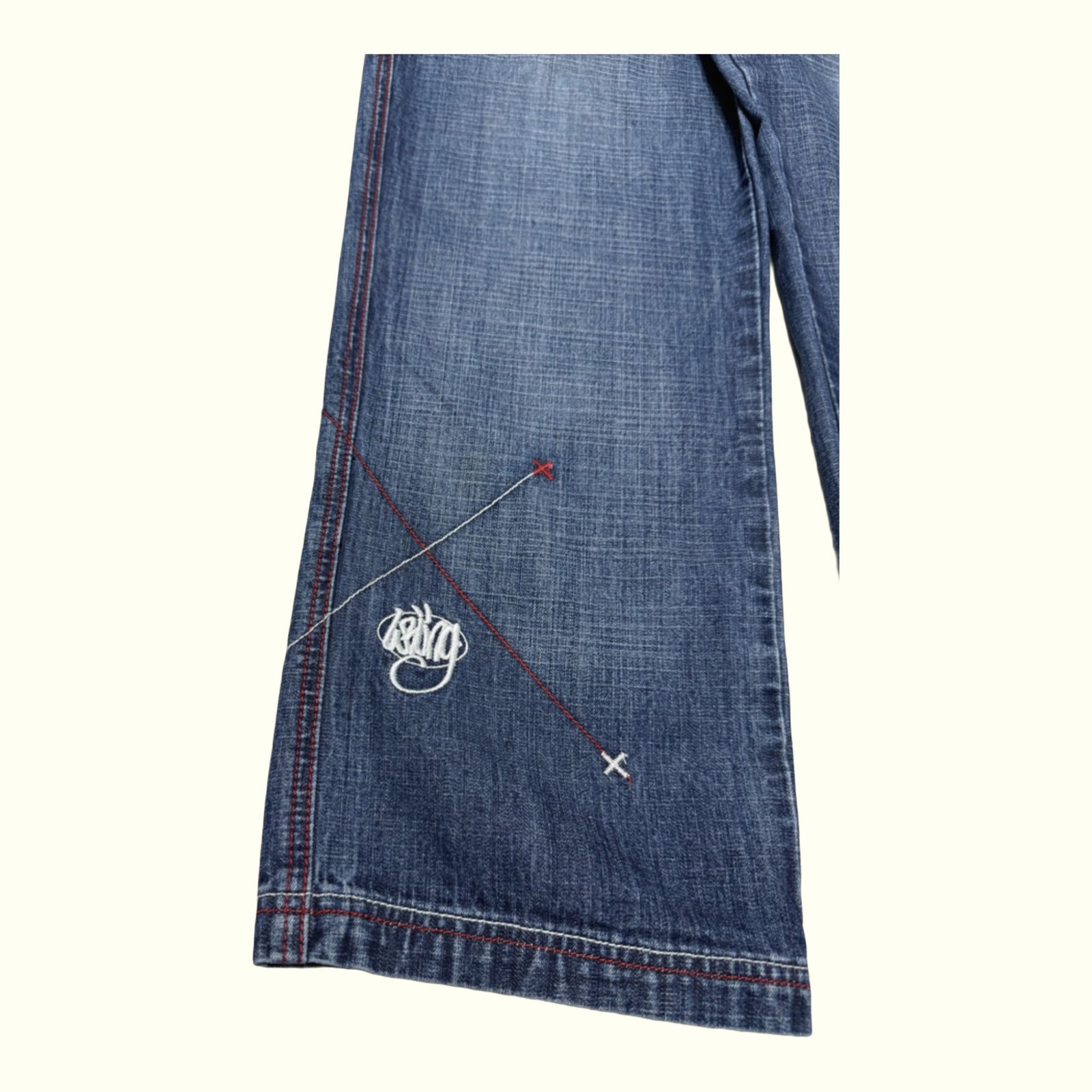 Wrung Division Jean Baggy Homme 2000s Y2K – W29