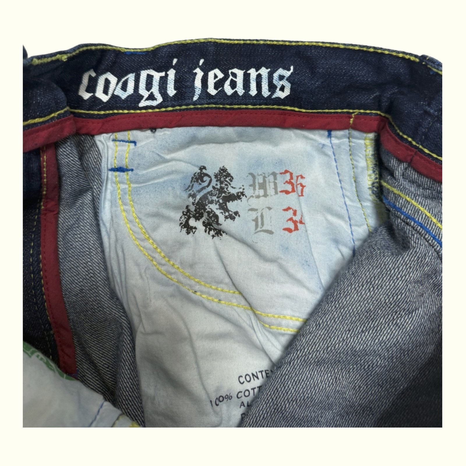 Coogi Jean Large Homme 2000s Streetwear – W36