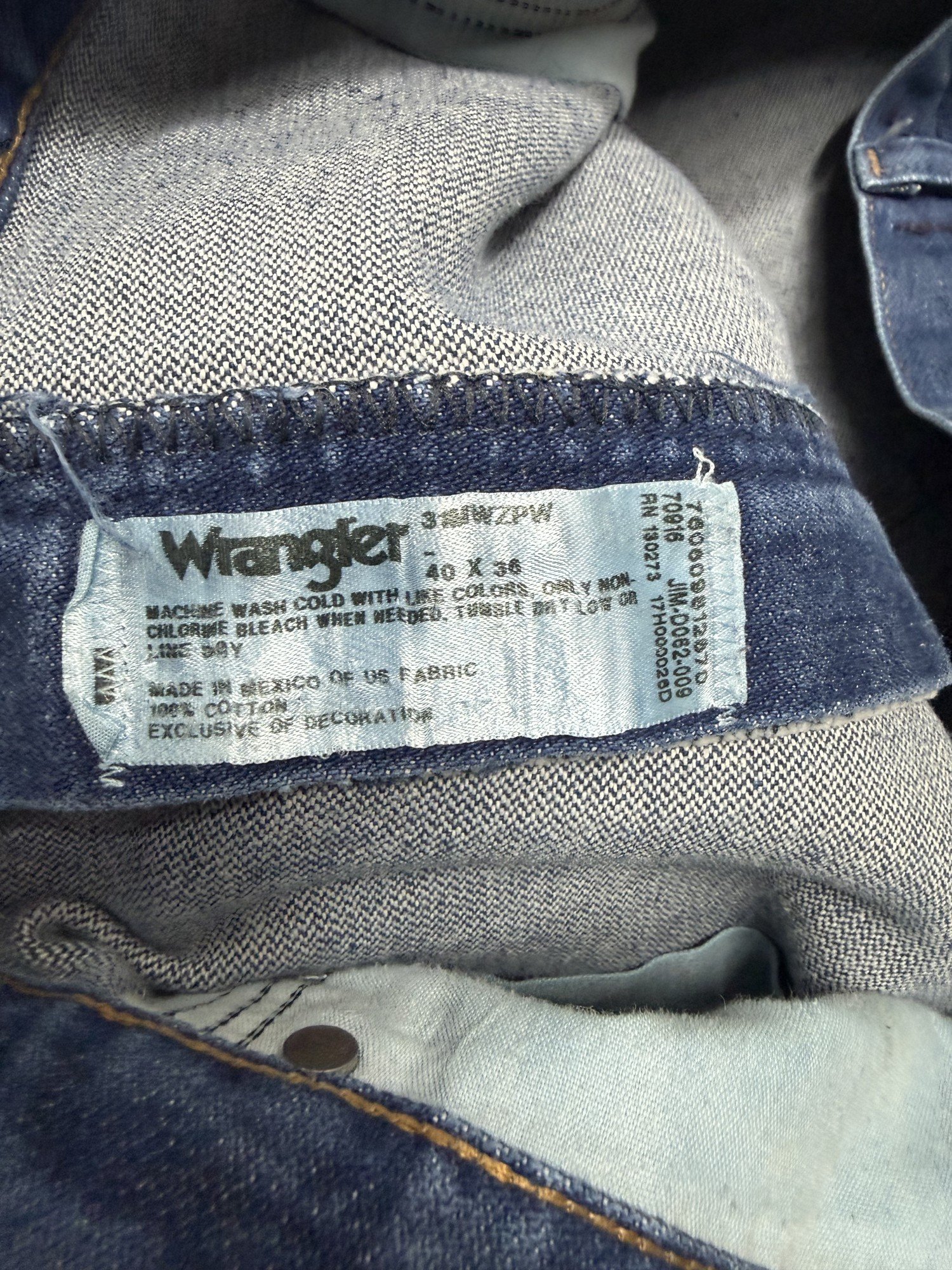 Wrangler Jean Relaxed Homme 1990s Western – W40