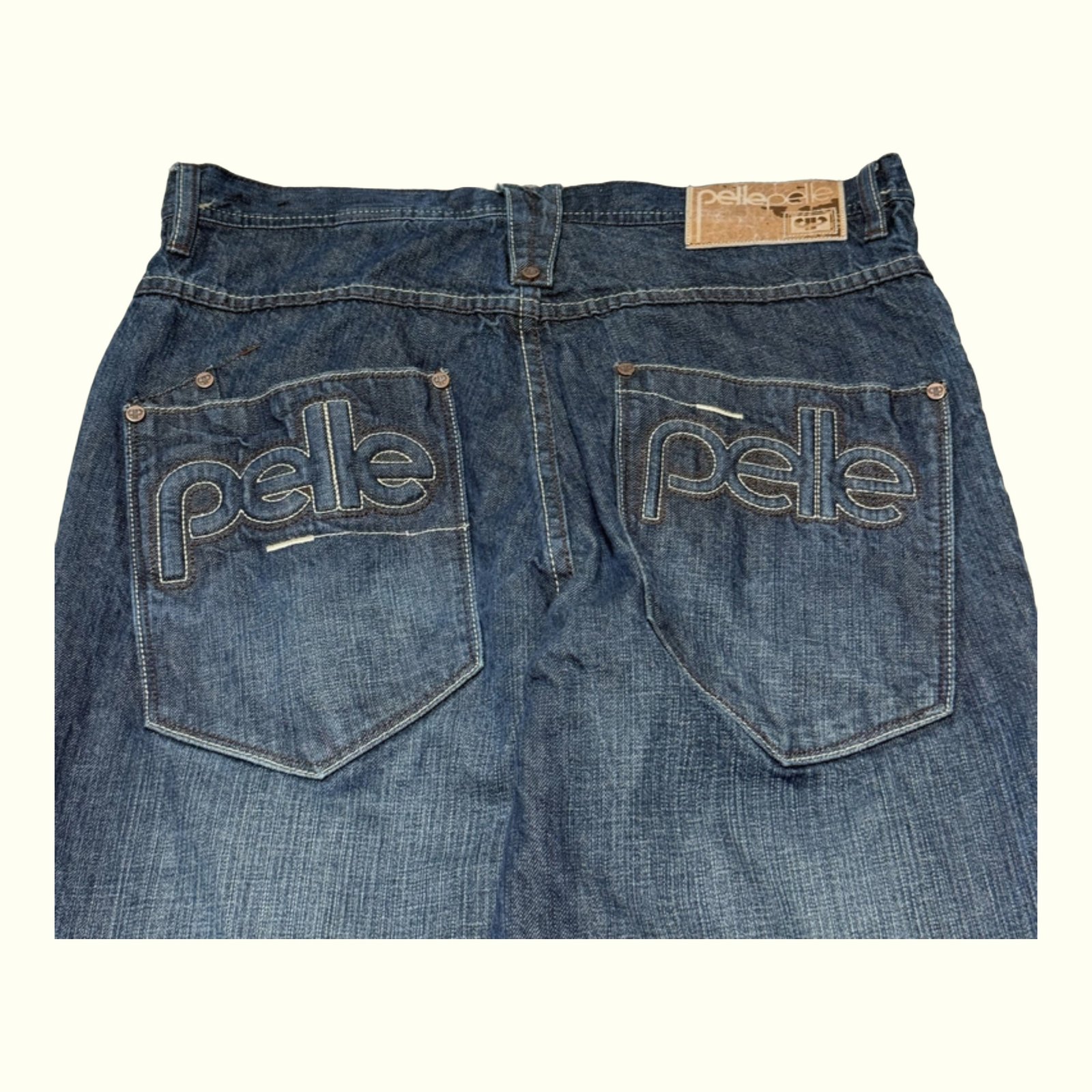 Pelle Pelle Jean Large Homme 2000s Streetwear – W36