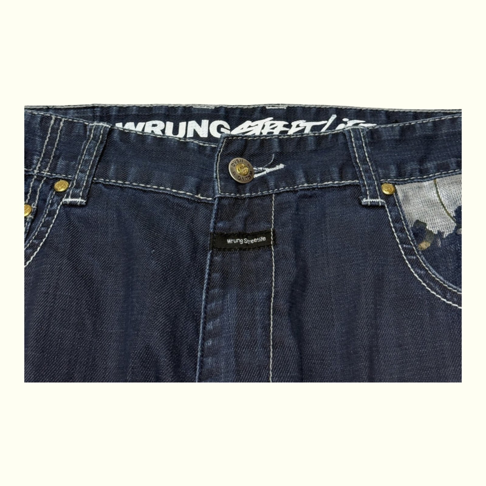 Wrung Jean Baggy Homme 2000s Streetwear – W34