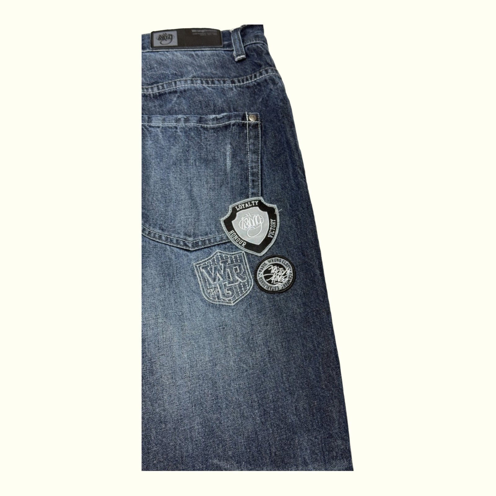 Wrung Division Jean Baggy Homme 2000s Streetwear – W32