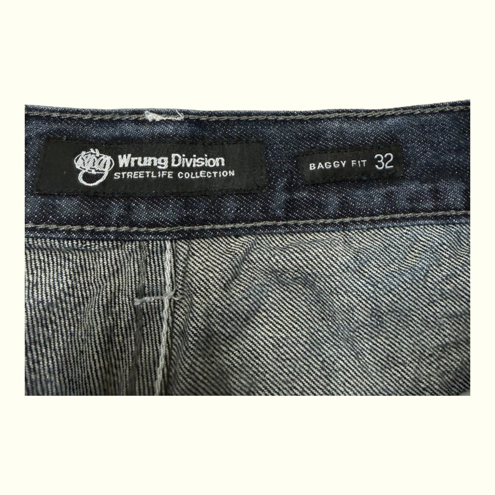 Wrung Division Jean Baggy Homme 2000s Streetwear – W32