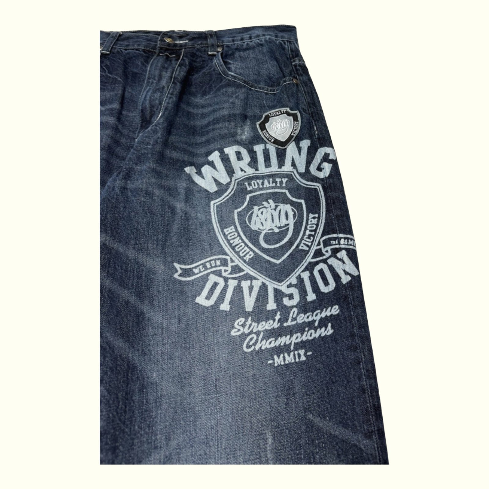 Wrung Division Jean Baggy Homme 2000s Streetwear – W32