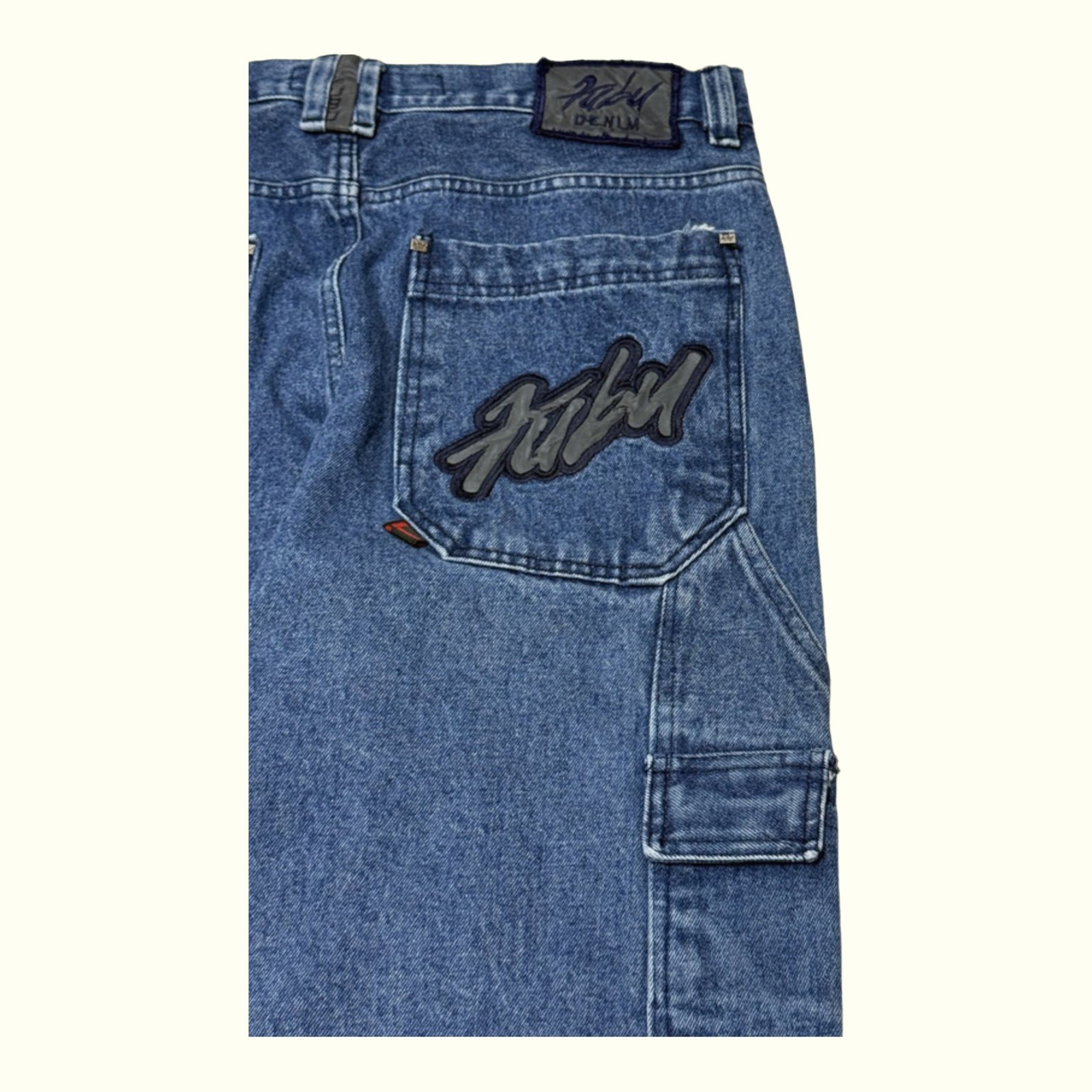 Fubu Vaqueros Suelto Hombre 1990s Streetwear – W34