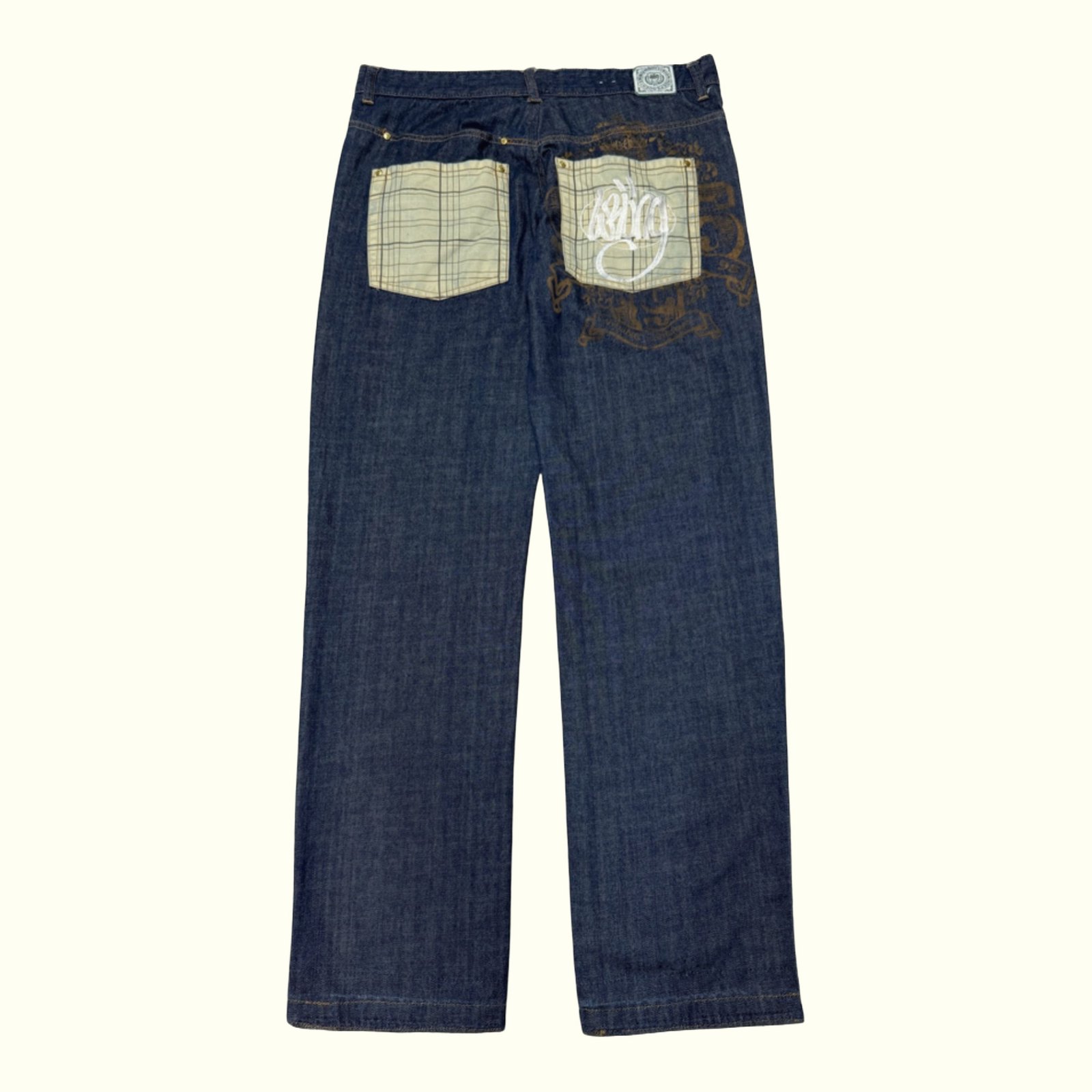 Wrung Division Jean Large Homme 2000s Streetwear – W38