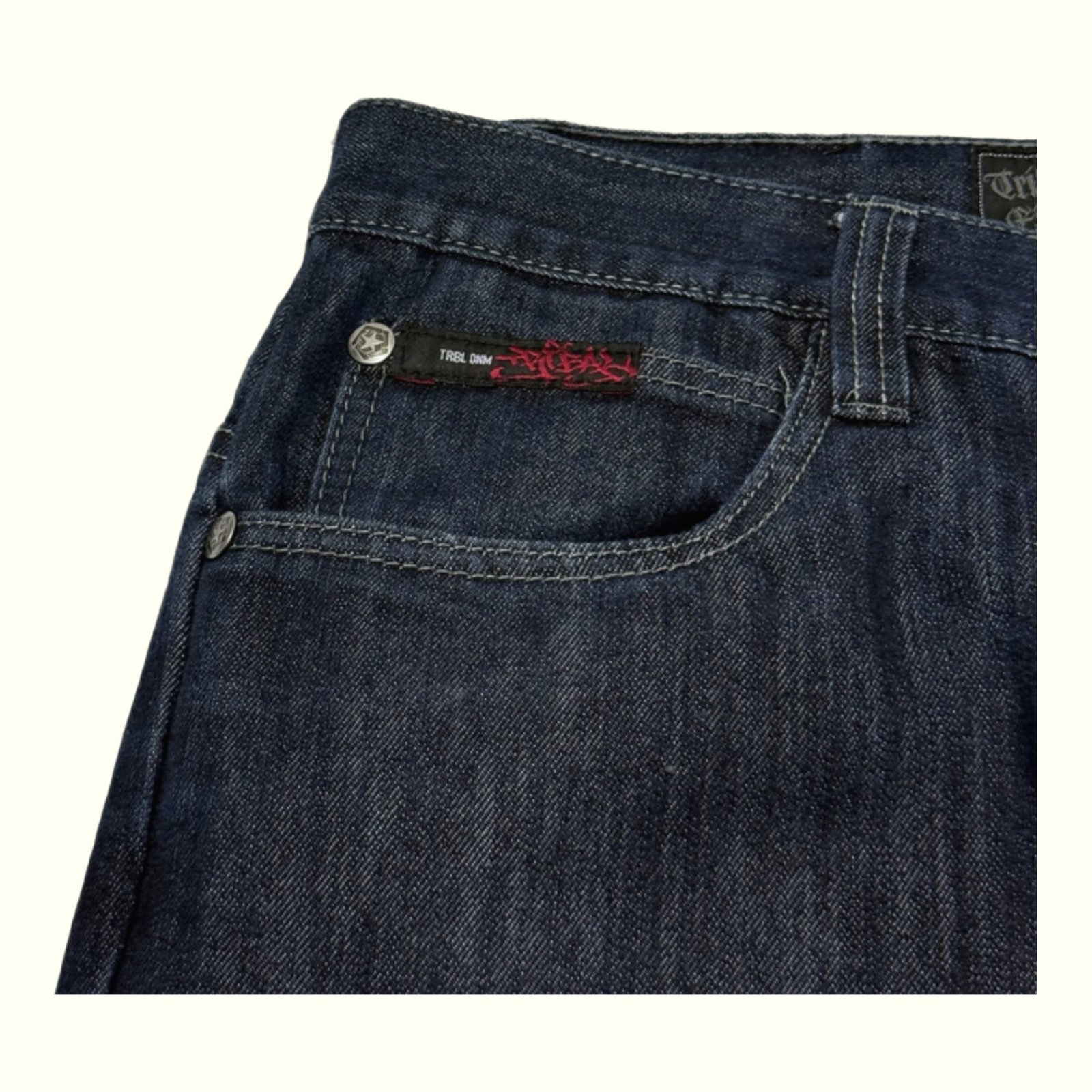 Tribal Gear Jean Large Homme 2000s Y2K – W34