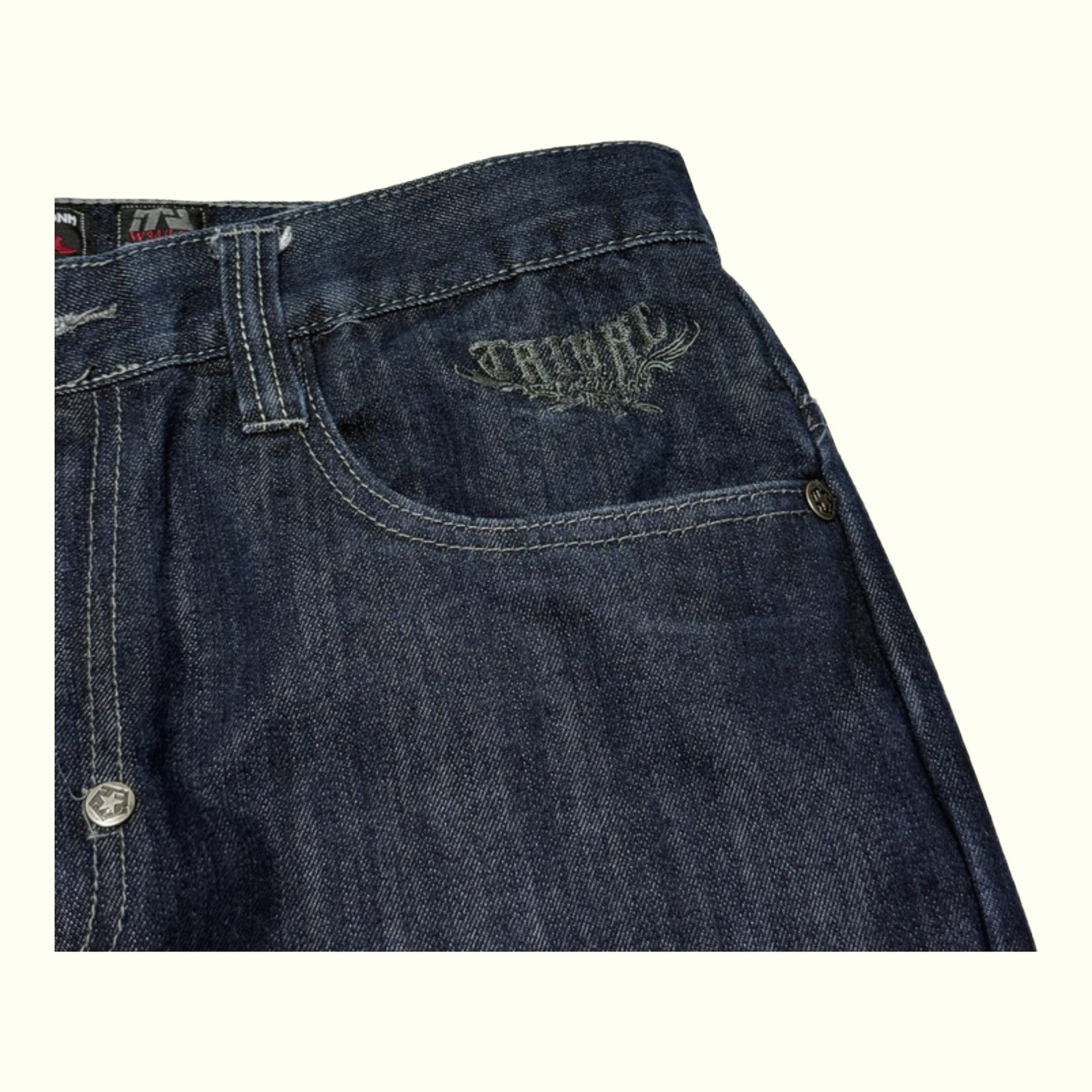 Tribal Gear Jean Large Homme 2000s Y2K – W34