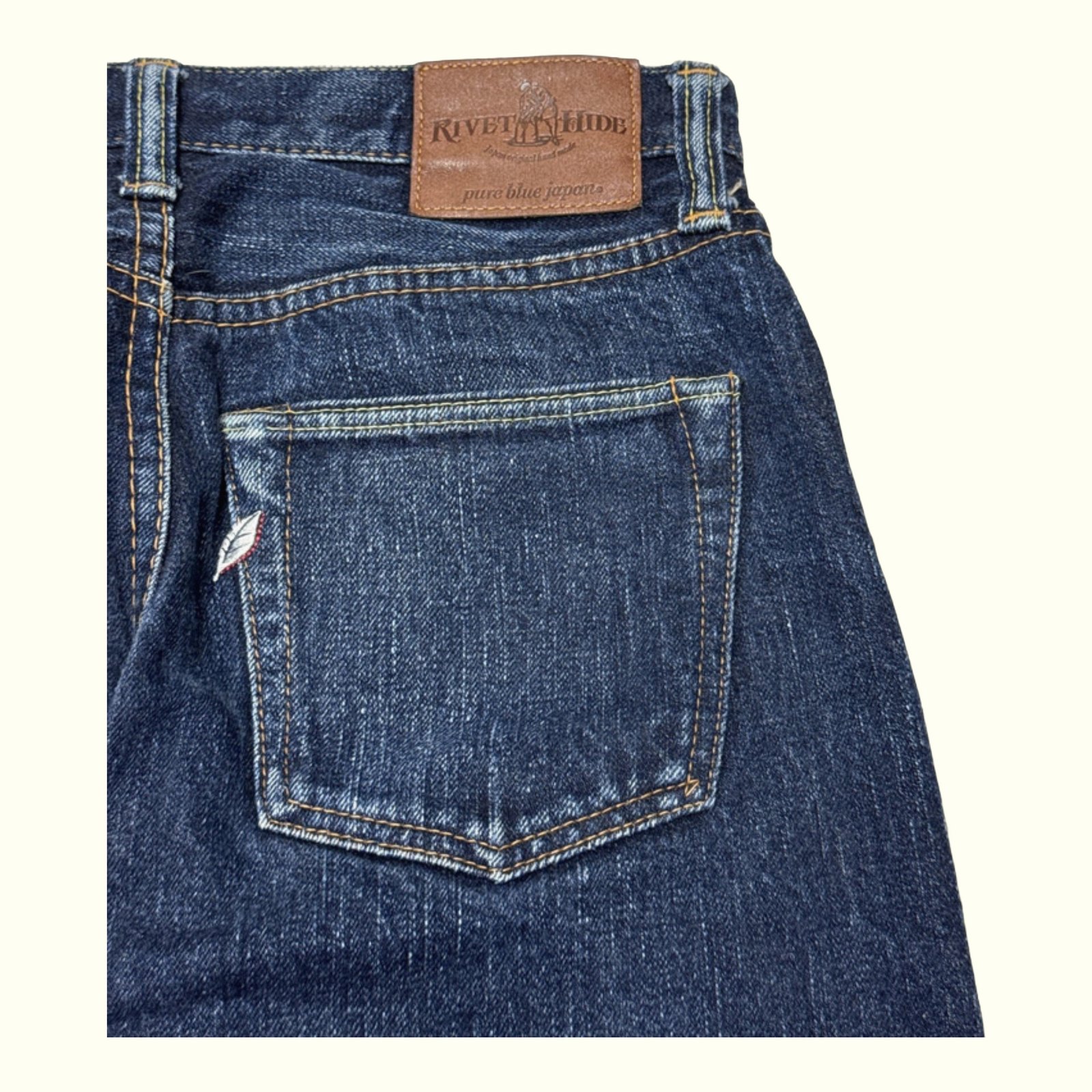Pure Blue Japan Jeansy Regular Mężczyźni Japoński streetwear – W31