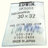 Edwin Jean Regular Homme 2000s Streetwear japonais – W30