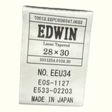 Edwin loose tapered Jean Relaxed Homme Streetwear japonais – W28