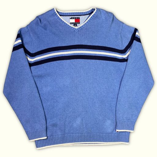 Tommy Hilfiger Pull Regular Homme 2000s Preppy – L