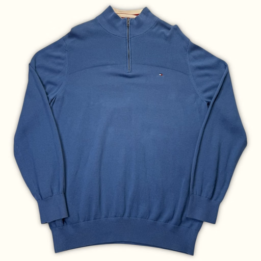 Tommy Hilfiger Demi-zip Regular Homme Preppy – XXL