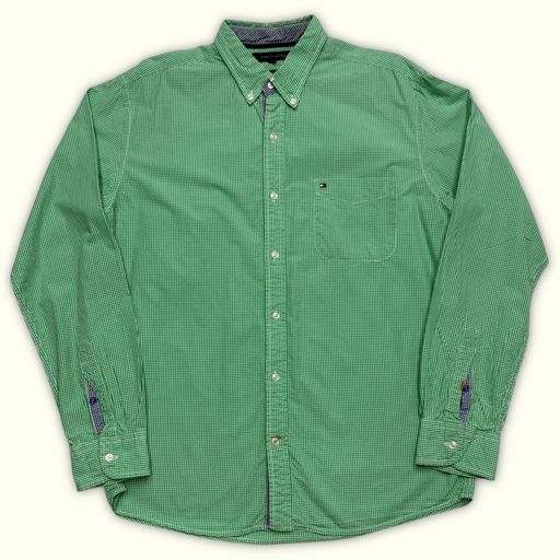 Tommy Hilfiger Chemise Regular Homme 2000s Preppy – L