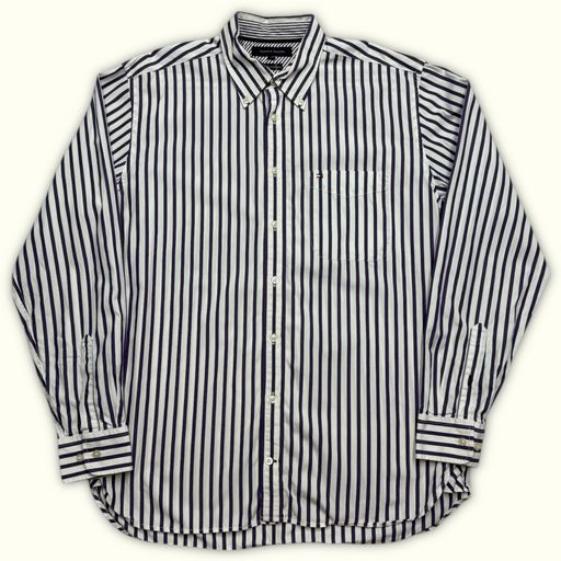 Tommy Hilfiger Chemise Regular Homme 1990s Preppy – L